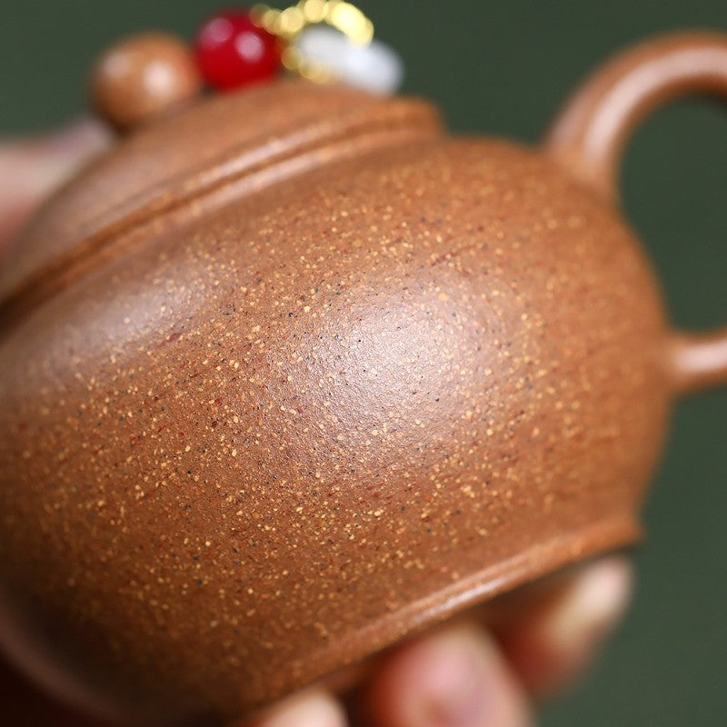 120ml China Tea Level Pot Marked Ball Shaped Infuser Hole Real Yixing Zisha Clay