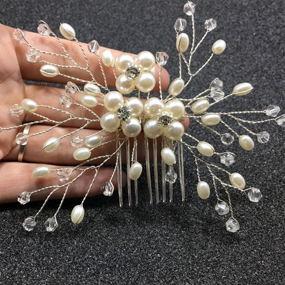 Women Hair Combs Korean Fashion Pearl Handmade Hairpins Clip DIY Styling Jewelry