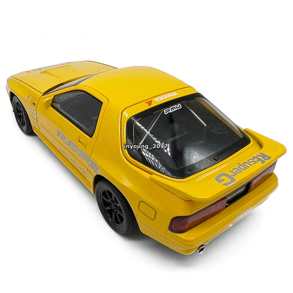 1/24 Mazda RX-7 FC3S Model Car Diecast Toy Cars Boys Toys for Kids Gifts Yellow