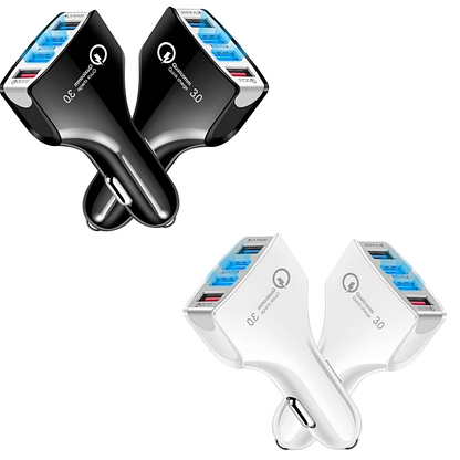2 X Fast Car Charger Adapter Smart Charging Technology for Smart Phone Cell US*