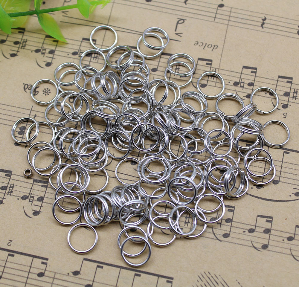 1000pcs 8mm Metal Round Split Rings Small Double Ring For Jewelry Making DIY