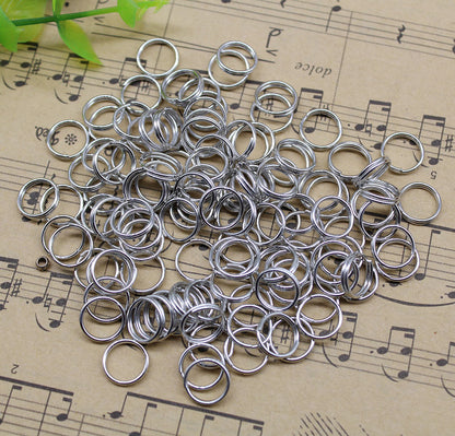 1000pcs 8mm Metal Round Split Rings Small Double Ring For Jewelry Making DIY