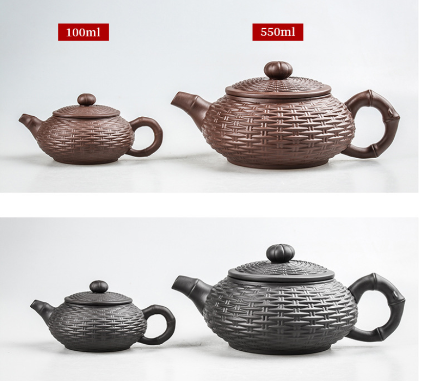 Chinese Yixing purple clay teapot (pure handmade Xishi teapot)