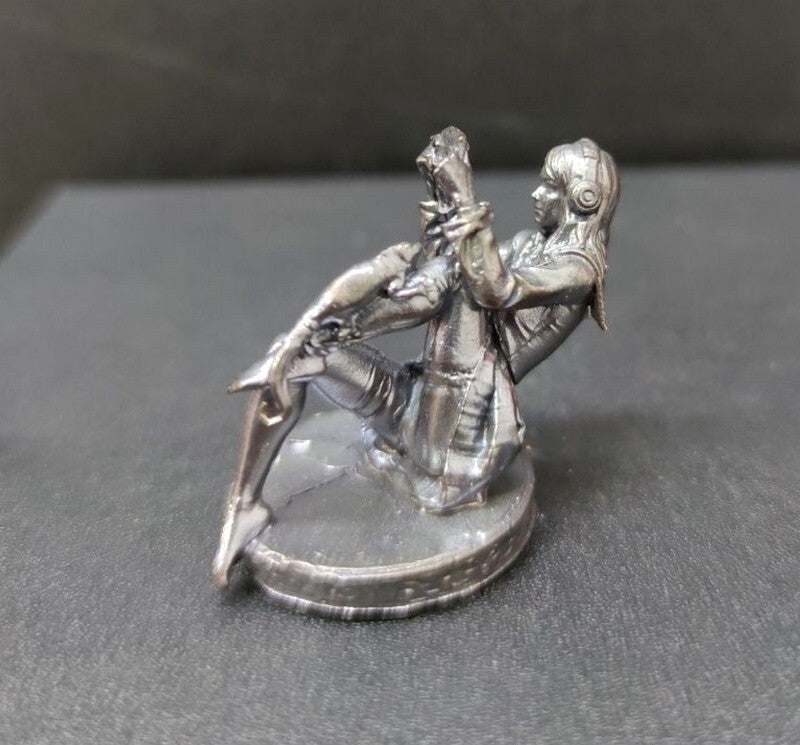 Black Brass Gaming Girl Statue Art Beauty Model Artwork Decor
