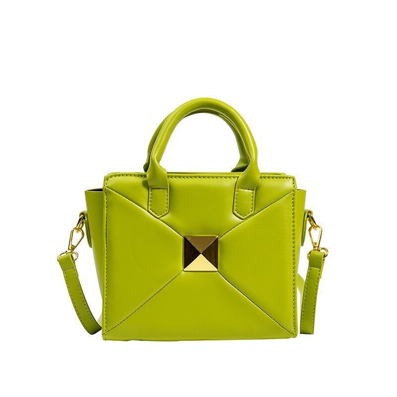 Rivet Shoulder Bag Fashion Handbag Luxury Crossbody Purse Square 19*16*12 CM Red