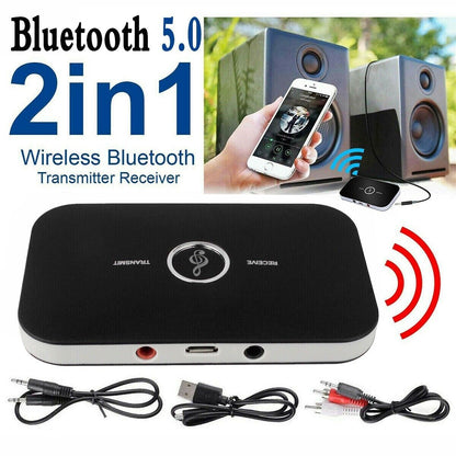 2 Transmisor y receptor Bluetooth kit de adaptador de audio estéreo inalámbrico