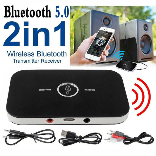 2 Transmisor y receptor Bluetooth kit de adaptador de audio estéreo inalámbrico