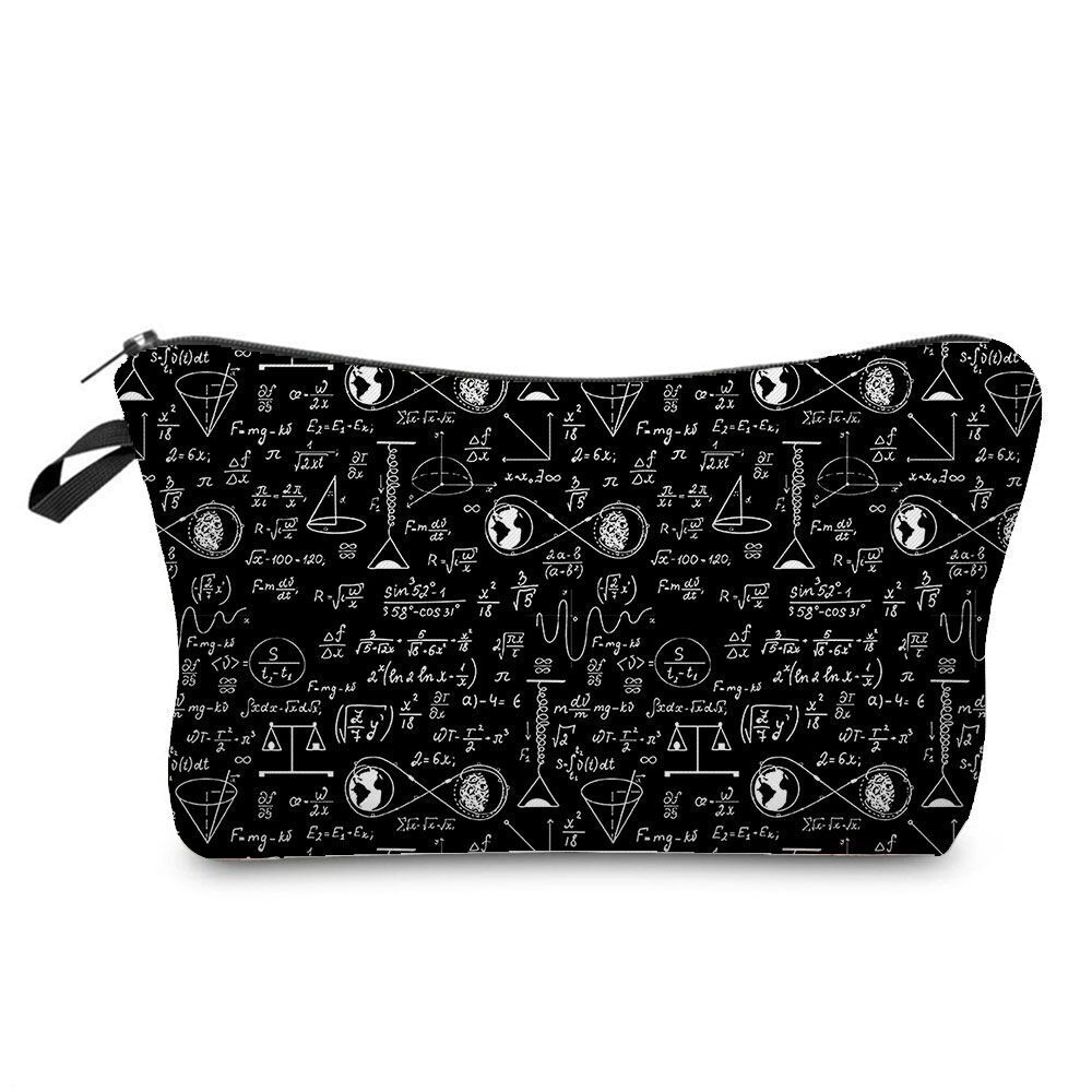 Natural Science Printed Student Pencil Case Teacher Cosmetic Storage Toilet Bag