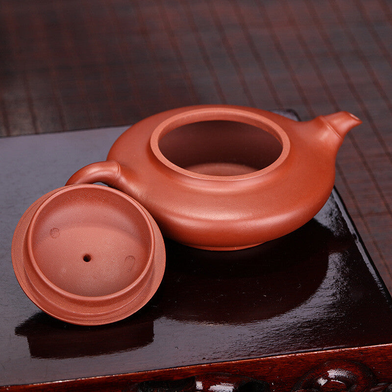 5.5"China Yixing Zisha Pottery Clovershrub Clay Handmade 180cc Bamboo DuanTeapot