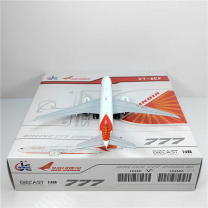 1:400 JC Wings AIR INDIA BOEING B777-200LR Passenger Airplane Diecast Model