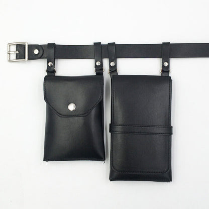 2 Piece Women's Belt Bag Waist Bags Female Leather Flap Crossbody Chest Bag