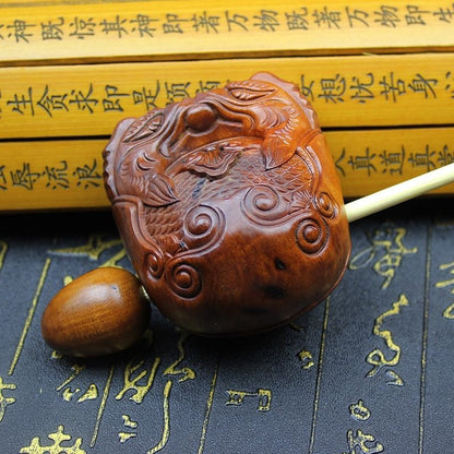 Lightning Jujube Wood Fish 6cm Random Color Carved Meditation Percussion Tool