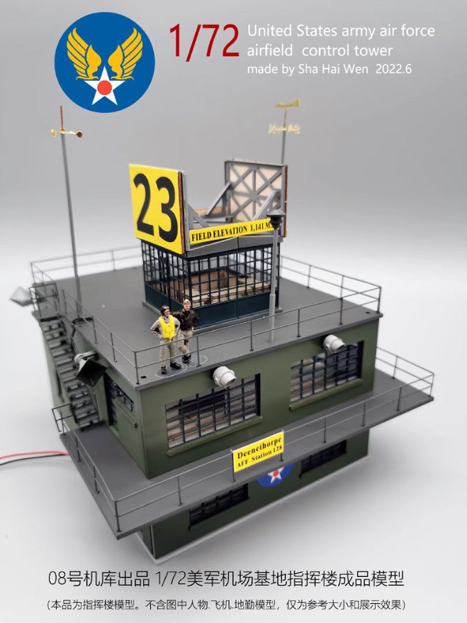 1:72 Scale Diorama US Military Fighter Airport Command Model SceneBuilding Model