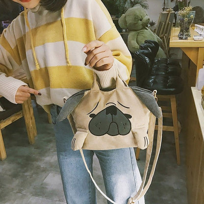 Cute Handbag Casual Travelling Large Totes Shoulder Bags Corduroy Messenger Bag