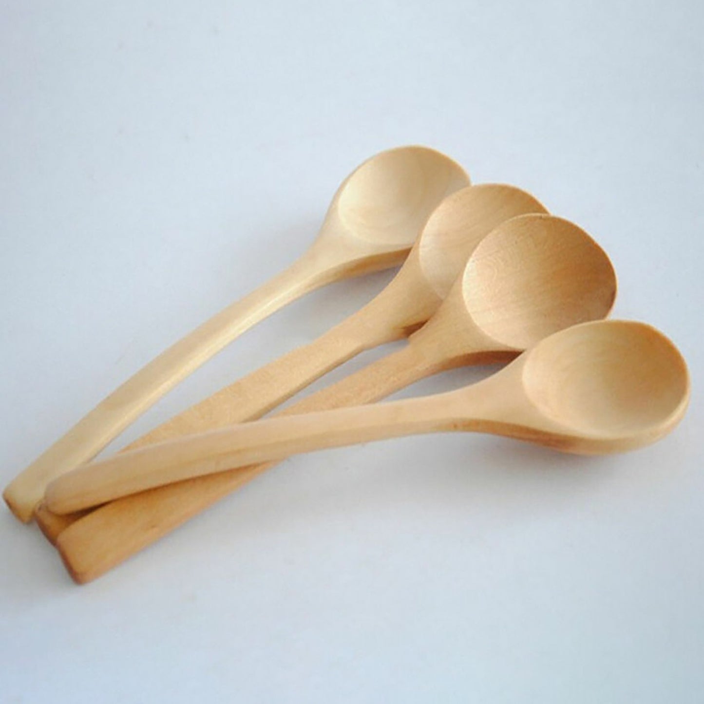 6 Pcs Small Wooden Spoon Kitchen Cooking Condiment Utensil Spoon Coffee Teaspoon