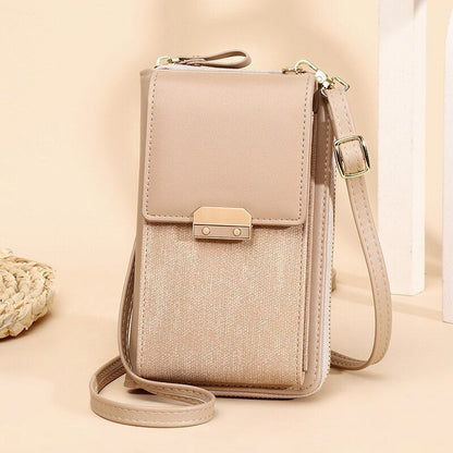 Women's Messenger Bag Mobile Phone Shoulder Wallet Leather Crossbody Coin Purse
