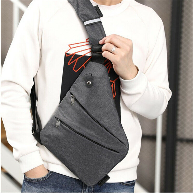 Male Nylon Bags Men's Waterproof Shoulder Bags Chest Bag Crossbody Bag Business