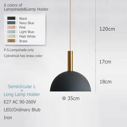 Nordic Loft Simple Pendant Lights E27 LED Modern Creative Hanging Lamp Design 1x