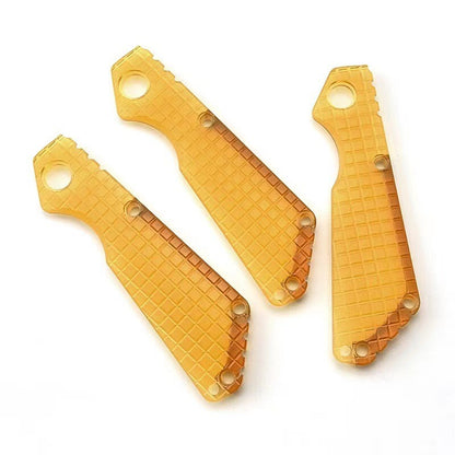 New 1PC Amber PEI Hand Thunder Pattern Handle Scale for STRIDER SNG NEW VERSION