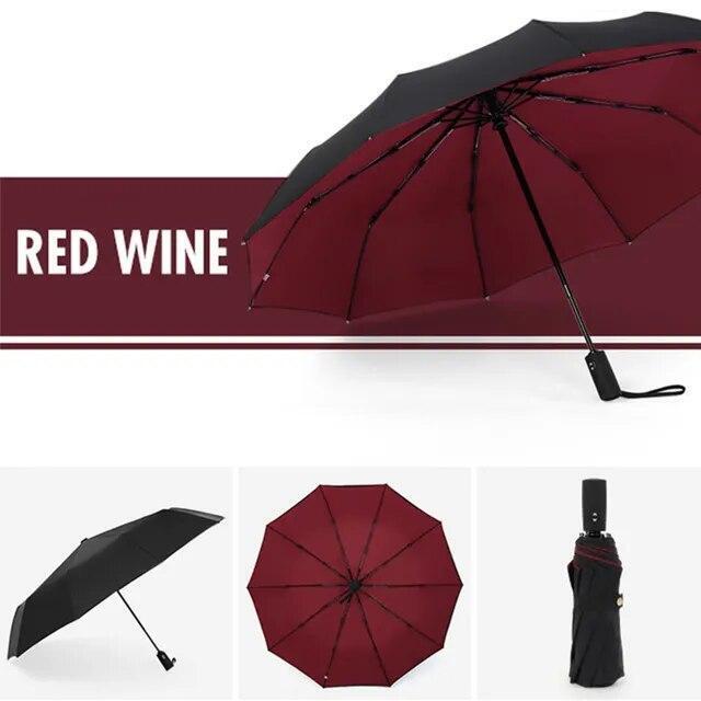 Strong Luxury Business Windproof Double Layer Resistant Umbrella Fully Automatic