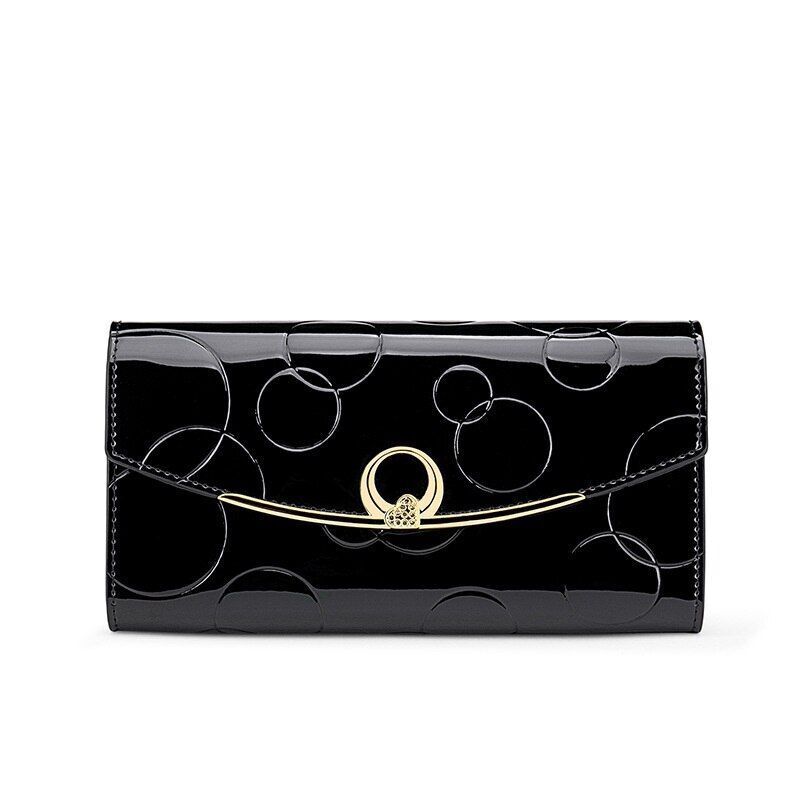 Long Wallet Fashion Purse Leather Red/Gold/Blue Clutch 3.5*10*19CM Polyester Bag
