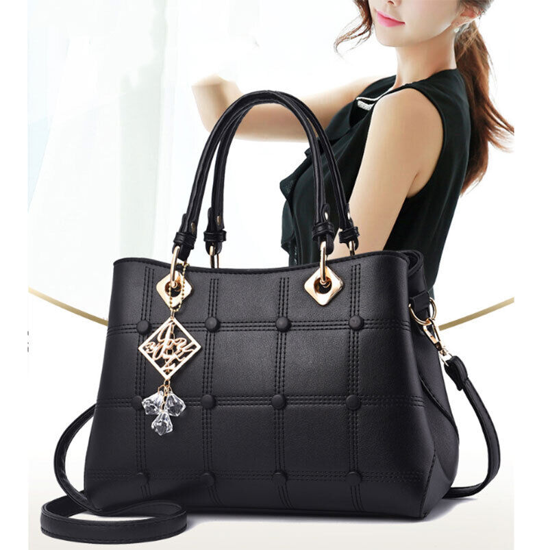 Womens Lady Handbag Shoulder Messenger Tote Crossbody Bags Purse Crystal Pendant