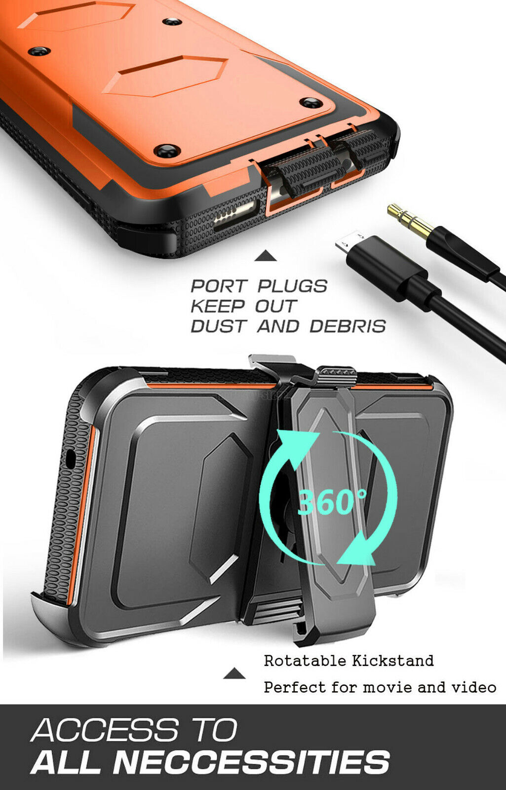For Samsung J7 2017 J7 Sky Pro Prime Case, w/ Belt Clip Stand Rugged Phone Cover