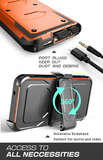For Samsung J7 2017 J7 Sky Pro Prime Case, w/ Belt Clip Stand Rugged Phone Cover