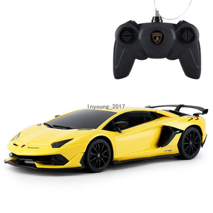 Remote Control Car 1/24 Lamborghini Aventador SVJ Model Toy Car RC Cars Yellow
