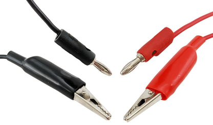36-inch Banana to Large Alligator Clip Test Lead Set, Includes 1 Red and 1 Black