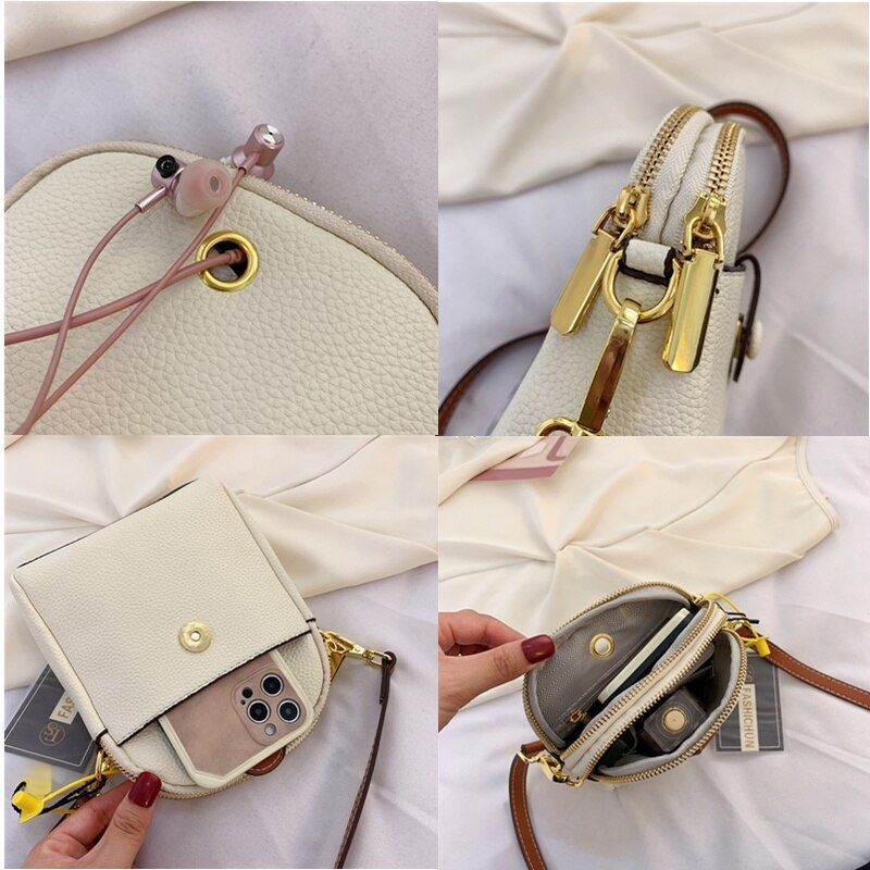 Genuine Cow Leather Bags Mini Messenger Bag Handbags Purse Small Shoulder Purse