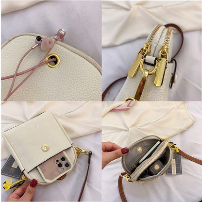 Genuine Cow Leather Bags Mini Messenger Bag Handbags Purse Small Shoulder Purse