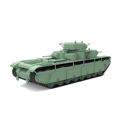 SSMODEL SS87618 1/87 HO Scale Railway Military Model Kit Soviet T-35 Heavy Tank