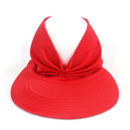 Womens Visor Hat Hollow Empty Top Cap Anti-UV Sun Protection Summer Beach Hats