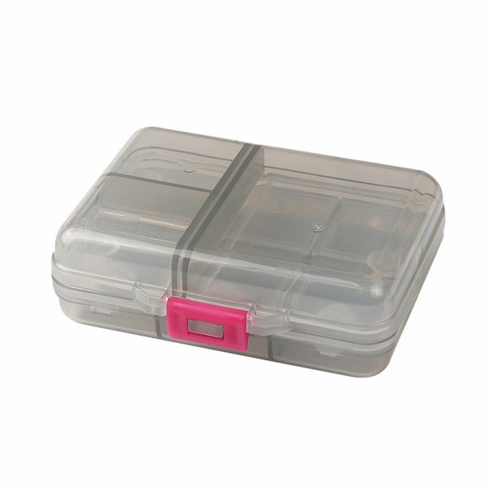 Pill Box 12 Grids Case Travel Medicine Tablet Dispenser Storage Plastic 10x7x3cm
