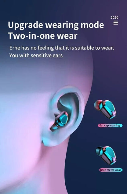 Mini Wireless Earbuds Bluetooth 5.1 Headphones with Charging Case Waterproof