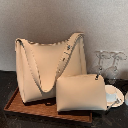 Women Handbag 2 PCS/set Large Capacity Shoulder Bag Leather Accessories 29*31*10
