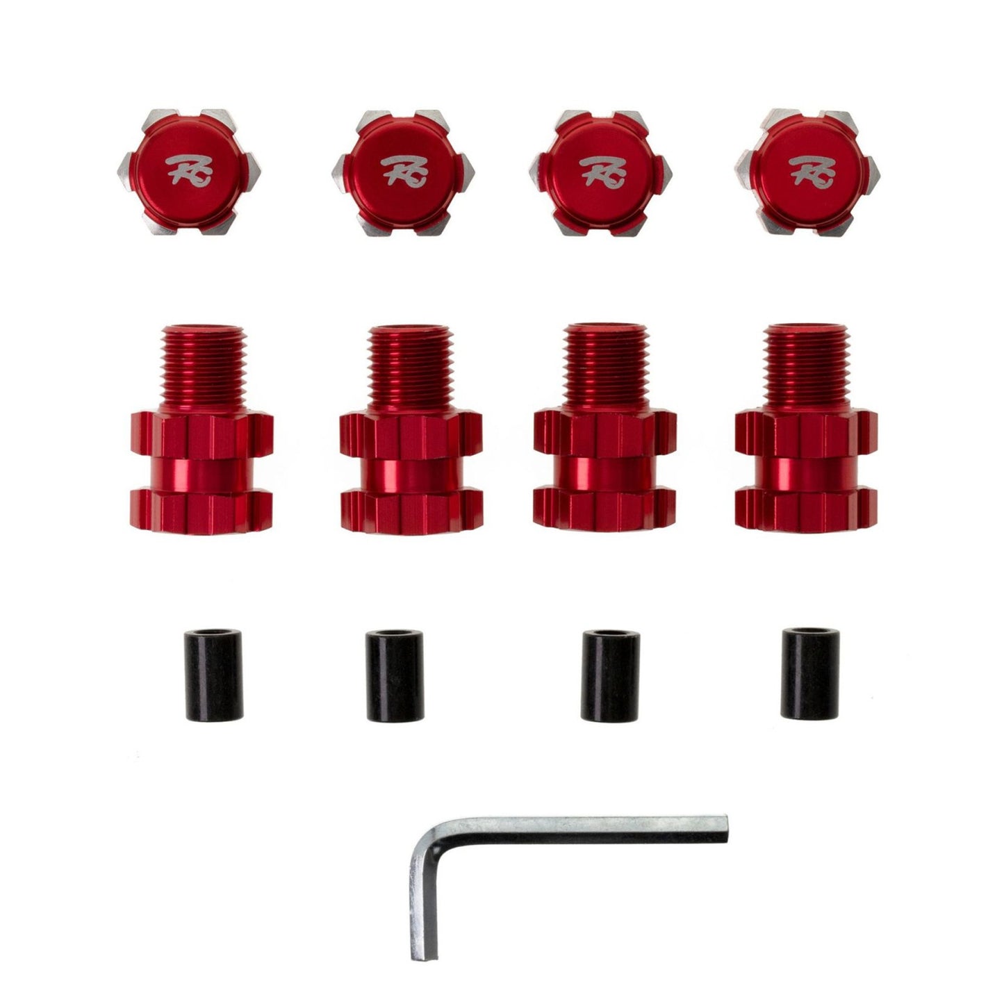 Red 1/10 RC Car 17mm Wheel Hex Hub Extension Connecter For Traxxas Maxx