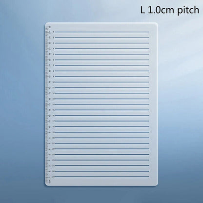 Calligraphy Stencil Template Plastic Clear Ruler Writing Straight Line Guide Aid