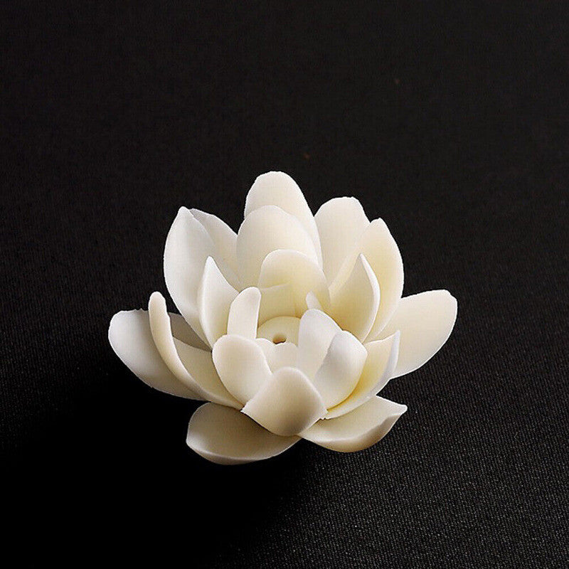 Lotus Incense Burner Stick Holder Tea Ornaments Home Fragrance Stand Decor DIY