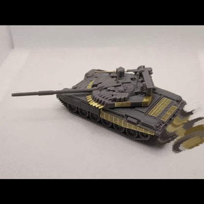 3D Printed 1/72 Ukrainian T72M2 Tank Finished Product