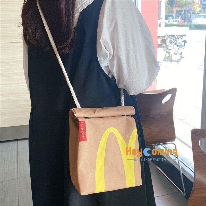 Fashion Student Schoolbag Backpack Canvas Messenger Bag Girl Unisex Shoulder Bag