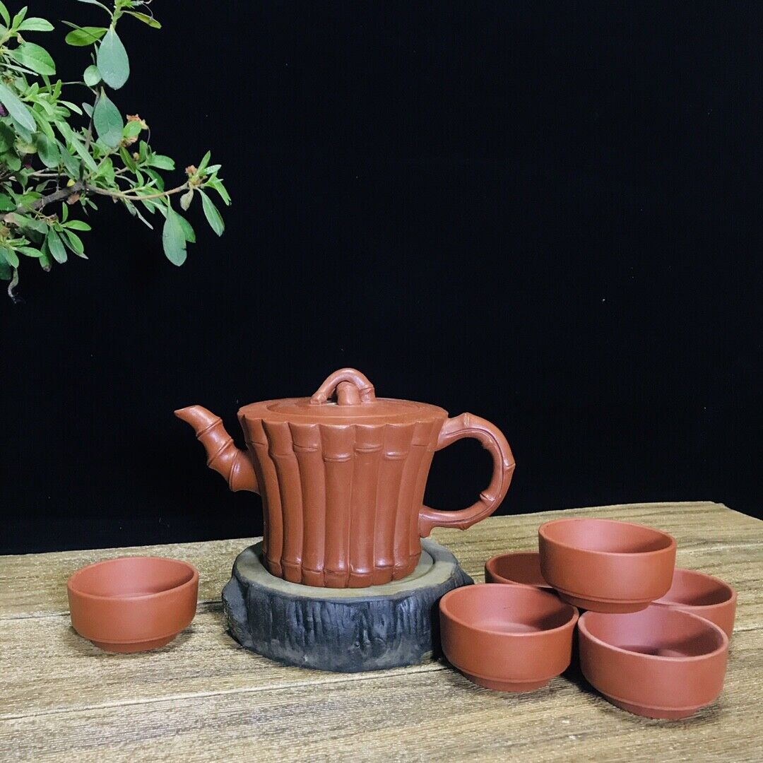 Chinese Yixing Zisha Clay Handmade Exquisite Teapot（一捆竹 底款：朱可心）