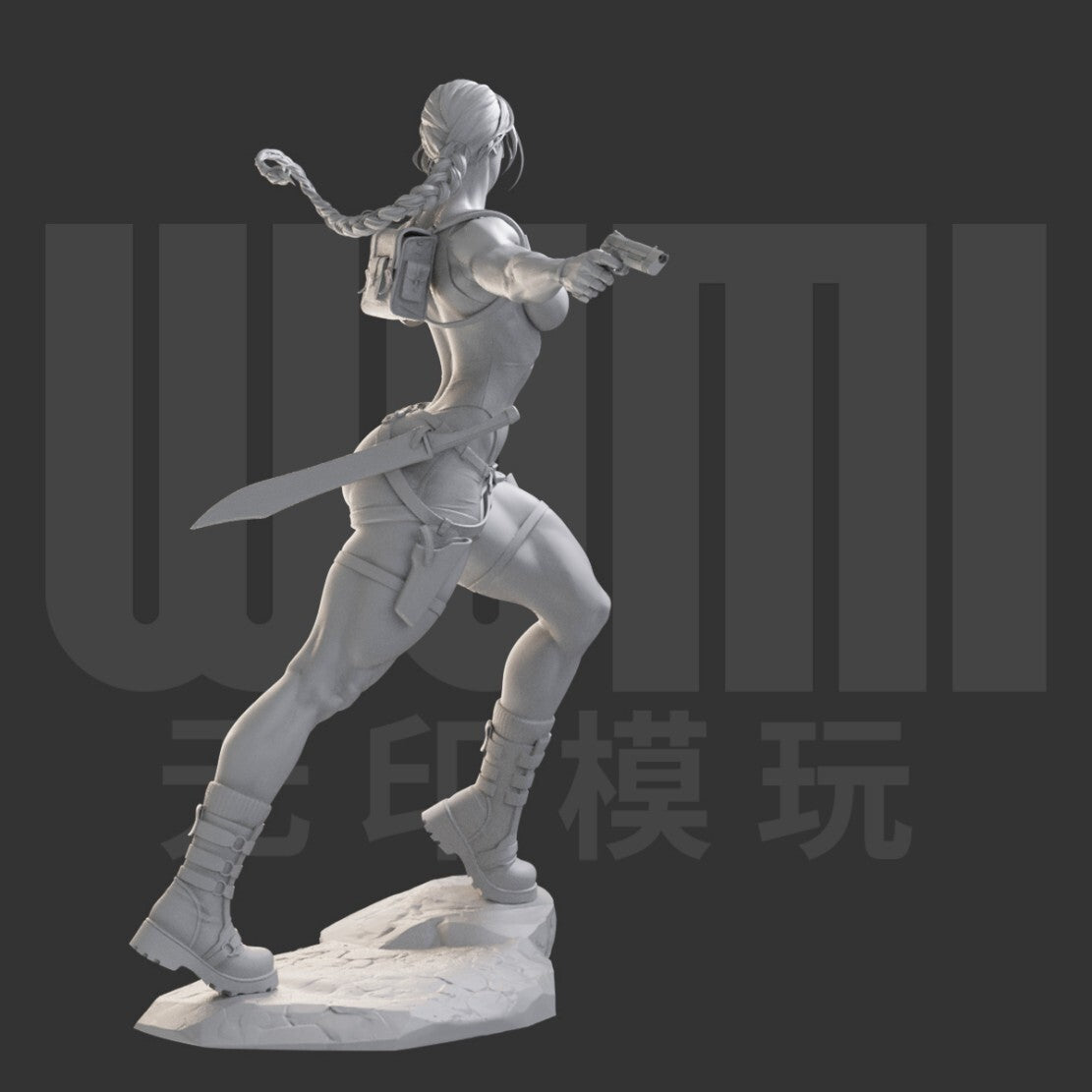 1/24 resin figures model Tomb Double Lance Laura Unassembled unpainted