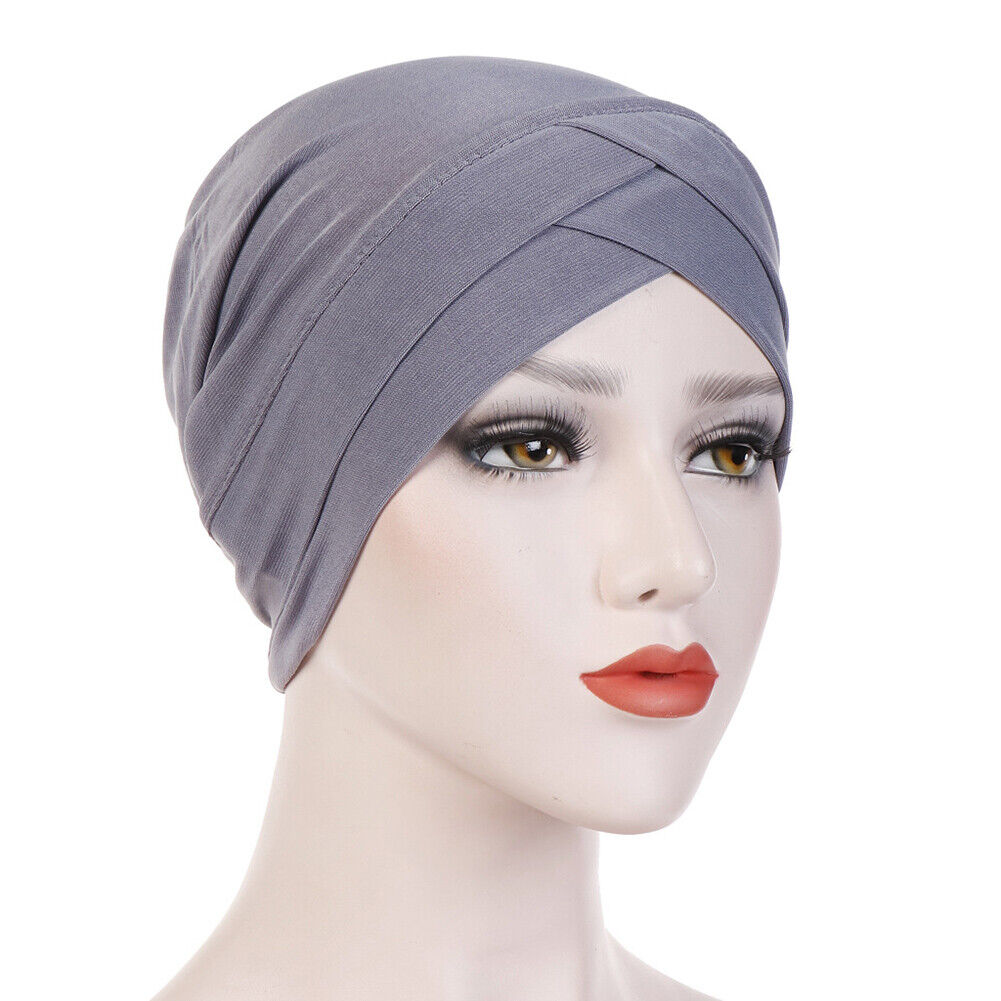 Women Stretch Turban Hat Hijab Headwear Hair Loss Chemo Cap Headwrap Head Cover*
