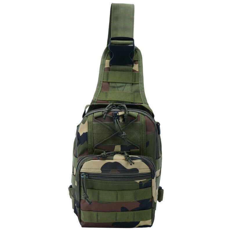 Men Molle Pouch Tactical Chest Shoulder Sling Bag Bum Pack Cross Body Backpack