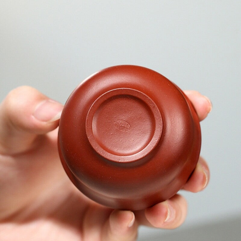 2pcs/lot Chinese Real Yixing Zisha Dahongpao Clay Tea Cup Marked Master Cup 50ml