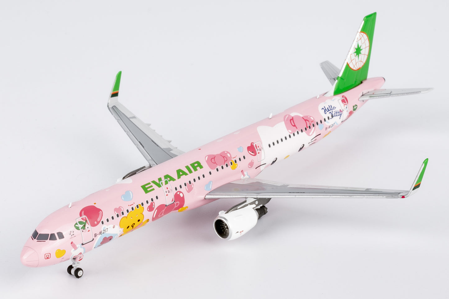 1:400 NGmodels EVA Air Airbus A321B-16217 Passenger Airplane Diecast Plane Model