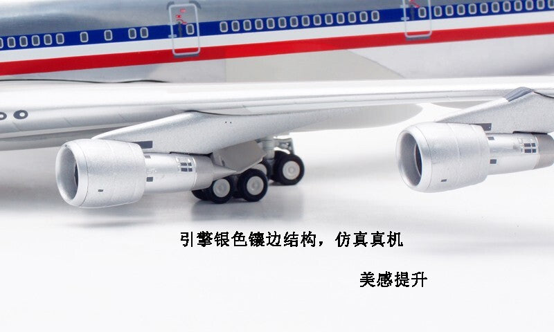 1:200 35CM InFlight American BOEING 747-100 Passenger Airplane Diecast Model