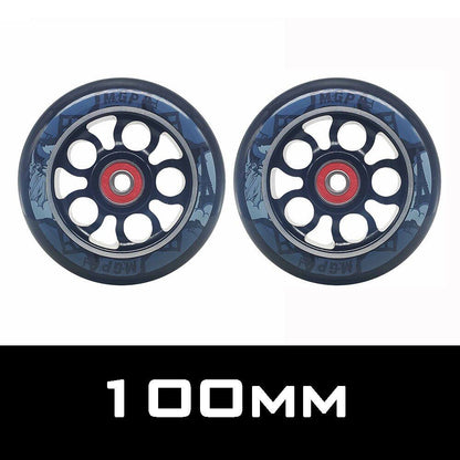 2 High Precision Aluminum Alloy Hub Scooter Wheel Heavy Speed Roller 100mm 88 A